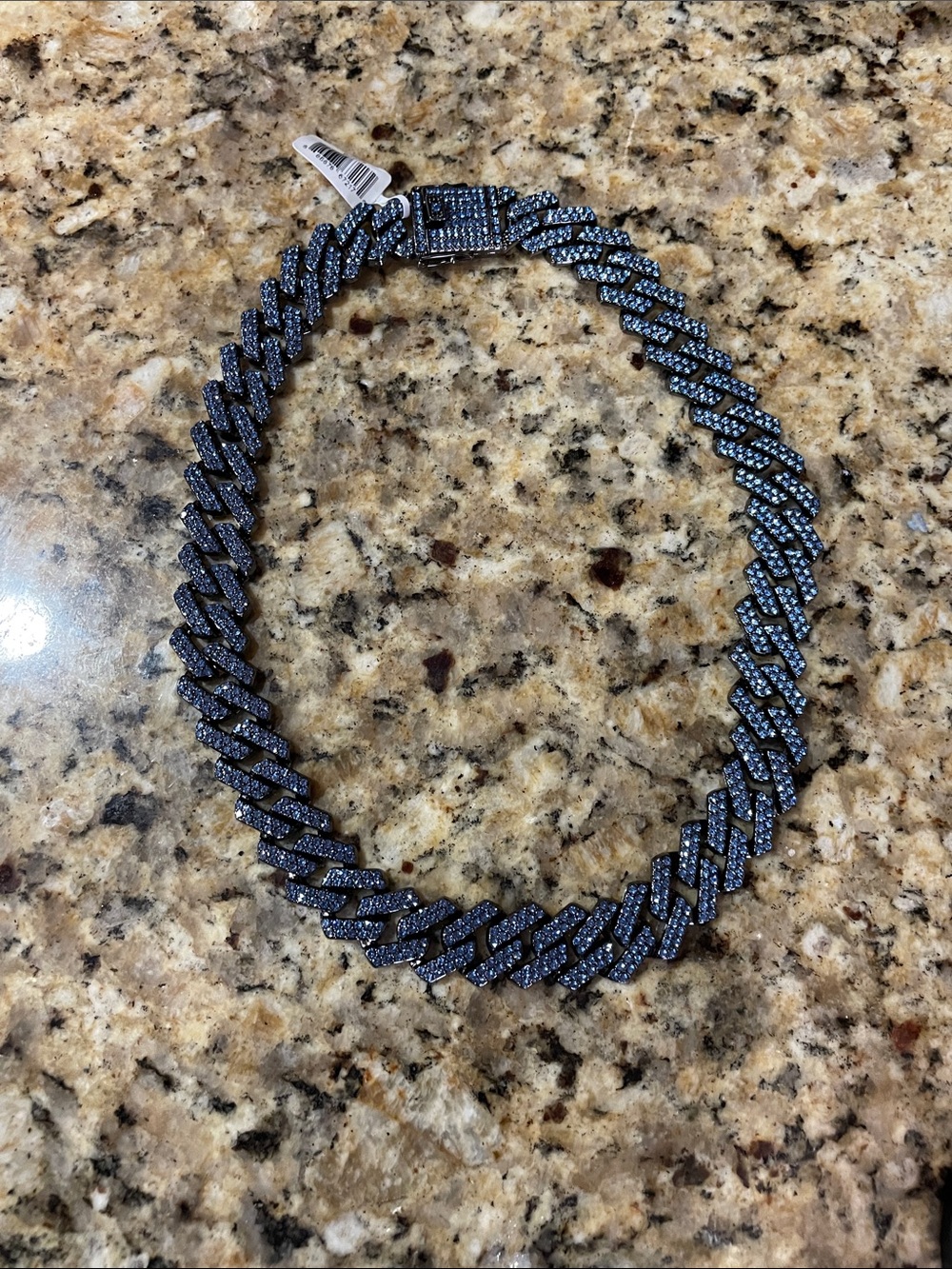 Invicta Blue Pavé Cuban Link Necklace
